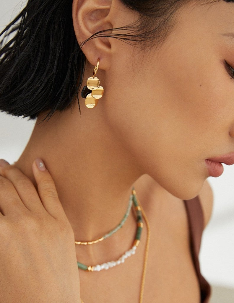 Sterling Silver Enamel Drop Earrings