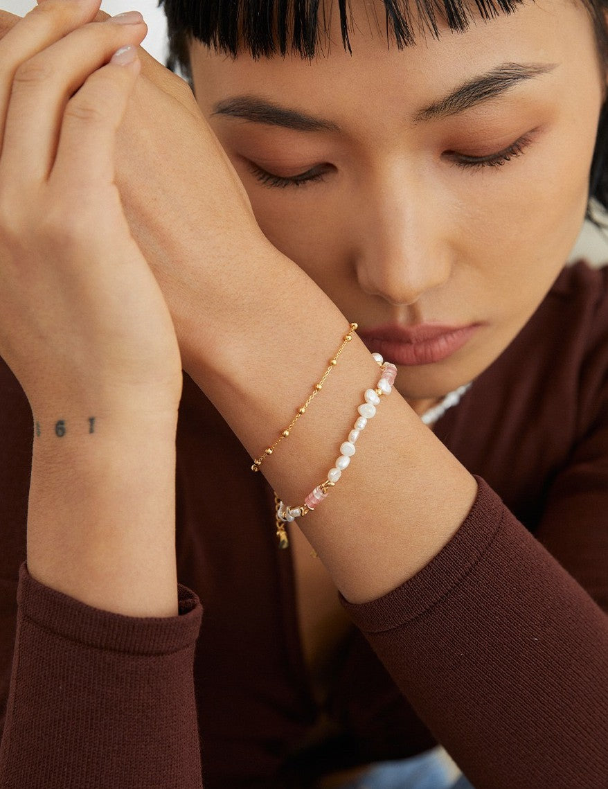 Sterling silver minimalist Bracelet & Necklace