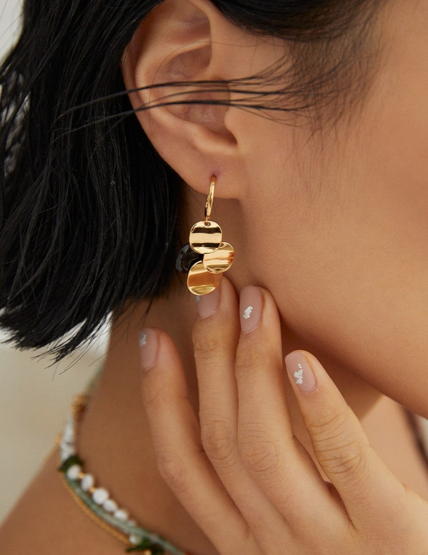 Sterling Silver Enamel Drop Earrings