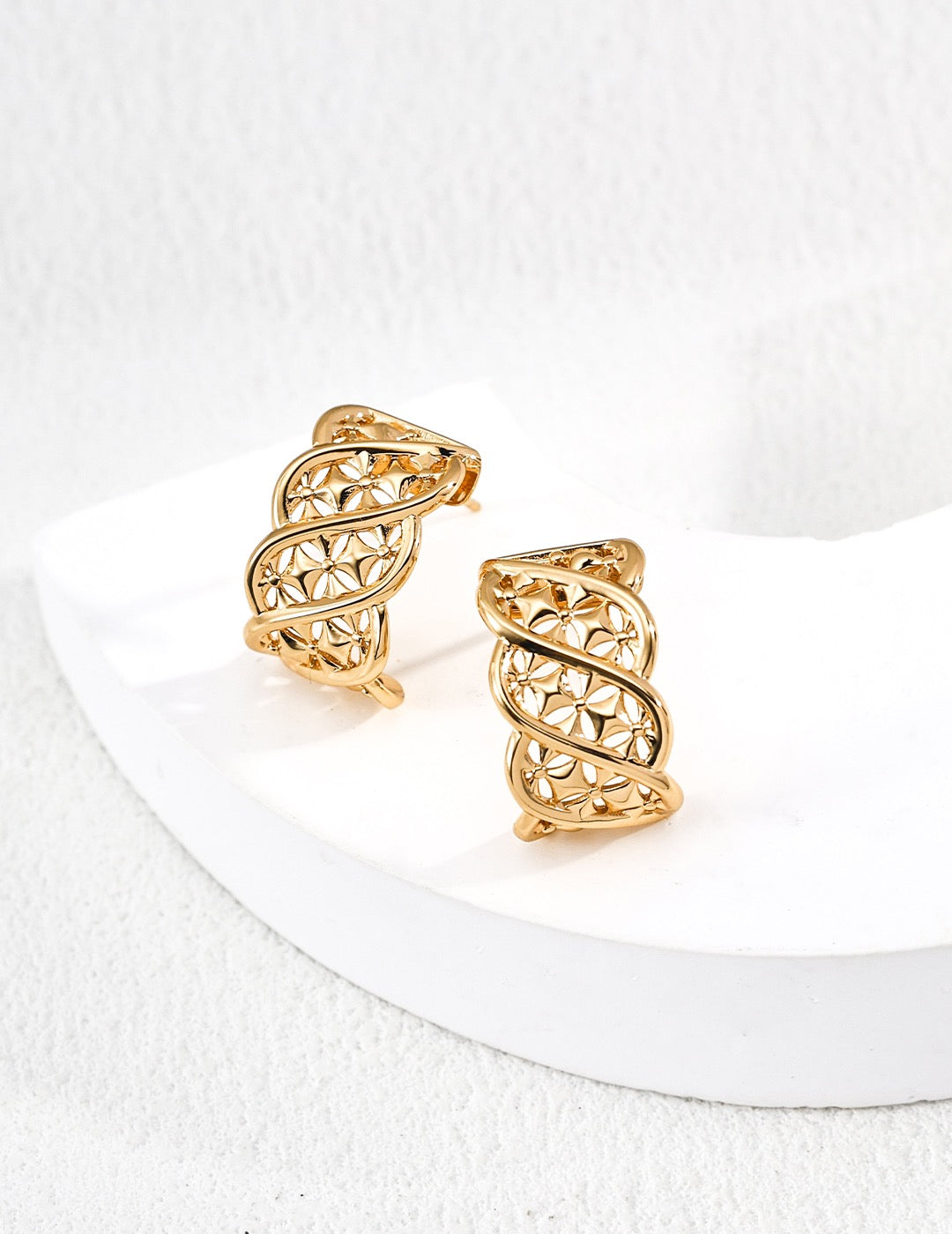 S925 Twisted Totem — Modernized Chinese Motif Ring & Earrings