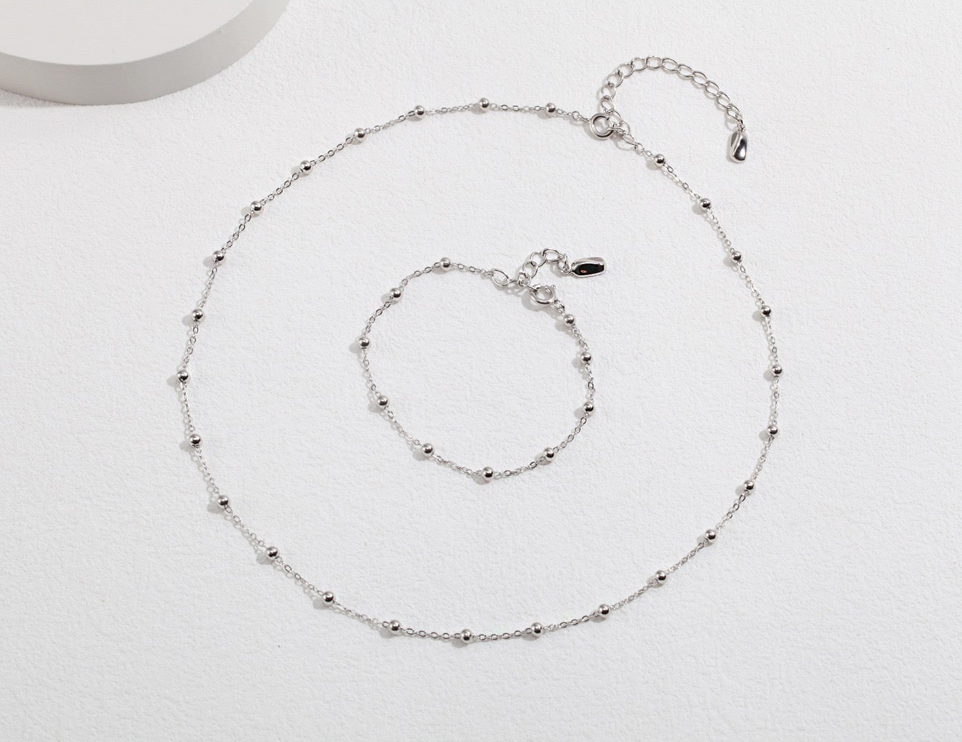 Sterling silver minimalist Bracelet & Necklace