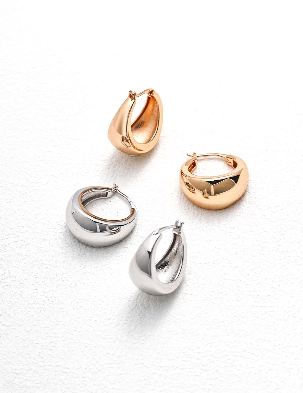 S925 Minimalist Silver Earrings & Ring